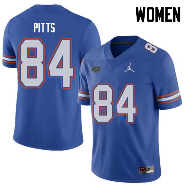 NCAA Florida Gators Kyle Pitts Women's #84 Jordan Brand Royal Stitched Authentic College Football Jersey FLE6864TQ